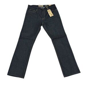 Vintage Genes 1891 Mens Slim Straight Jeans 36 X 32 NEW Dark Denim Wash